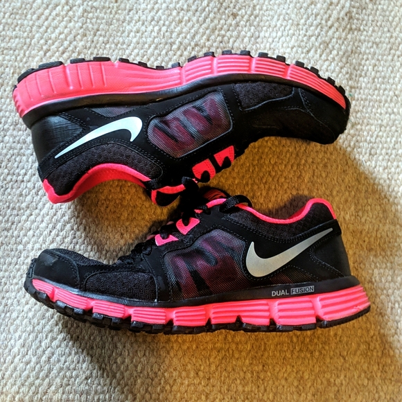 Nike Shoes - Nike Dual Fusion ST2 women's shoes black and neon pink.